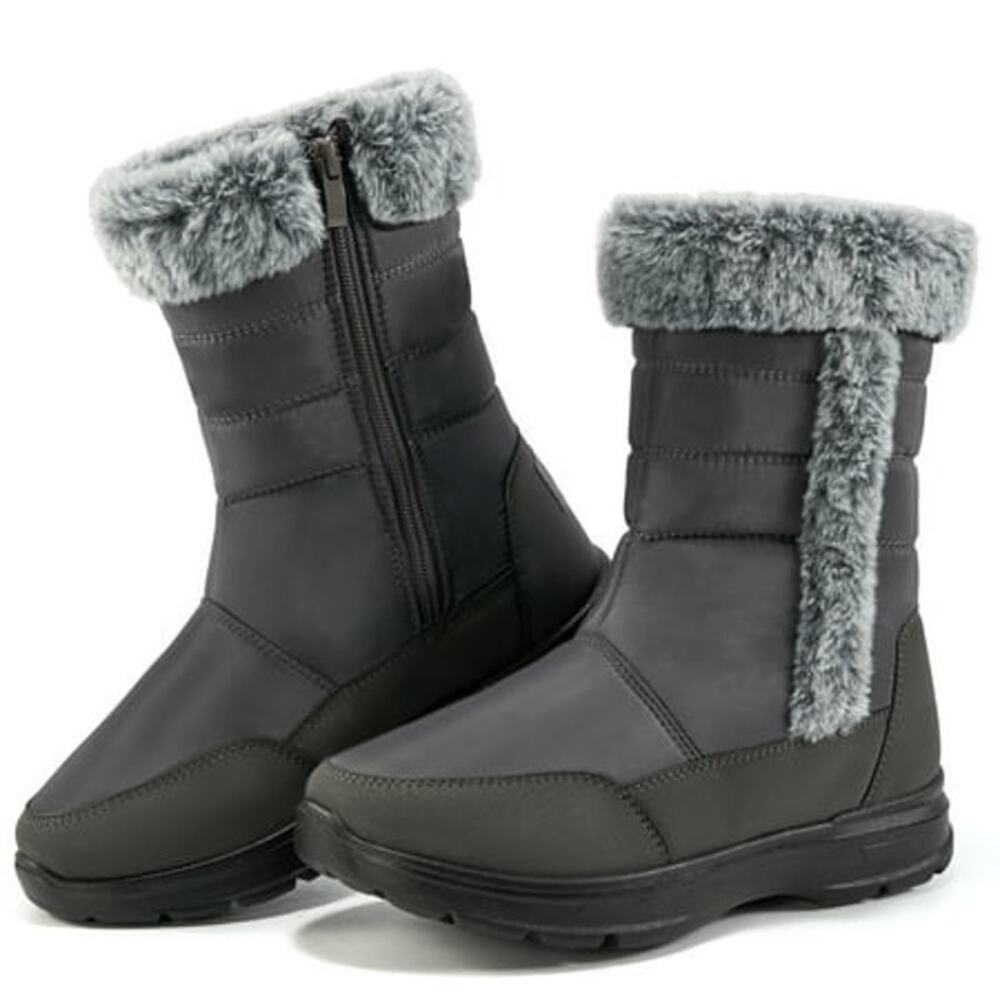 BRAND NEW ~ Women's Mid-Calf Waterproof Winter Snow Boots Faux Fur Lined ~ 6 1/2